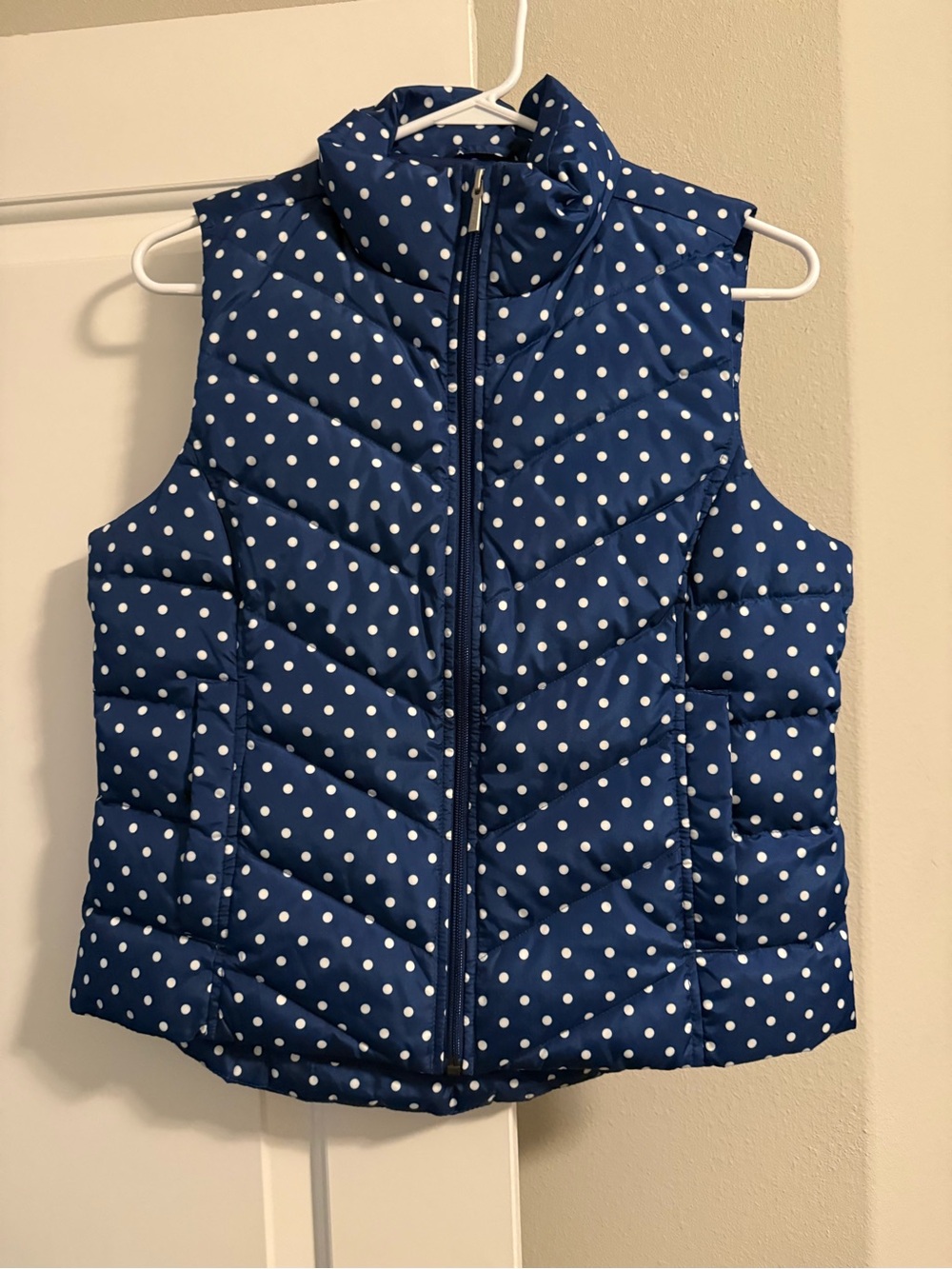 Navy Polka Dot Vest